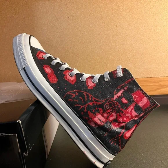 CUSTOM Keanu Reeves John Wick x Neo Matrix Converse Chuck 70 High Size 11.5 - Picture 6 of 9